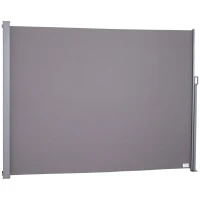 Zijzonwering privacyscherm zonwering zijrolgordijn polyester grijs 300 x 200 cm(m-10)