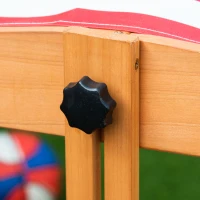 Outsunny zandbak met verstelbaar dak voor kinderen van 3-7 jaar geel 107,5 x 107,5 x 110 cm(m-9)