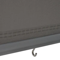 Outsunny Toldo para Balcón 160x250 cm Colocación en Techo o Pared Función Vertical y Horizontal con Tirador Color Gris(m-9)