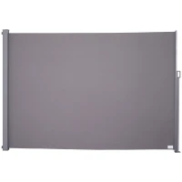 Zijzonwering privacyscherm zonwering zijrolgordijn polyester grijs 300 x 200 cm(m-1)