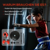 Zestaw z gruszką bokserską Zestaw bokserski Stojak bokserski dla dzieci z regulacją wysokości Worek treningowy(m-7)