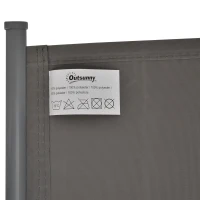 Outsunny Toldo para Balcón 160x250 cm Colocación en Techo o Pared Función Vertical y Horizontal con Tirador Color Gris(m-8)