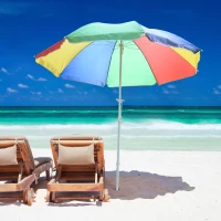 Outsunny Parasol, parasol plażowy, parasol ogrodowy, średnica 160 cm(m-2)
