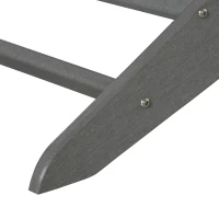 Outsunny krzesło ogrodowe Adirondack z uchwytem na kubek fotel ogrodowy mebel ogrodowy krzesło balkonowe kolor szary tworzywo sztuczne 75 x 87 x 90 cm(m-10)