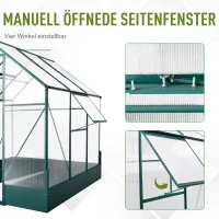 Outsunny Kas voor in de tuin kweekkas tomatenhuis koude kas 190 x 190 x 220 cm(m-4)