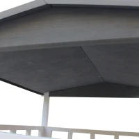 PawHut® Domek dla Kota 4-poziomowy z Toaletą Balkon Dach Asfaltowy Drewno Szary(m-9)