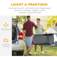 Leżak składany 2-częściowy zestaw składanych krzeseł ogrodowych kempingowych aluminium szare Outsunny(m-4)