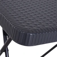 Outsunny Klaptafel inklapbare tafel tuintafel balkontafel picknicktafel campingtafel 60x60 cm(m-9)