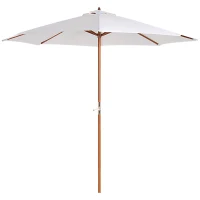 PARASOL OGRODOWY Z KORBKĄ DREWNIANY BALKONOWY Φ2,7M TOPOLA(m-1)