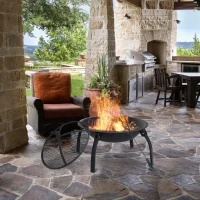 Outsunny MISA NA OGNISKO OGRODOWE PALENISKO 55 cm czarna(m-10)