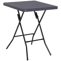 Outsunny Klaptafel inklapbare tafel tuintafel balkontafel picknicktafel campingtafel 60x60 cm(m-11)
