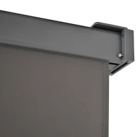 Outsunny Toldo para Balcón 160x250 cm Colocación en Techo o Pared Función Vertical y Horizontal con Tirador Color Gris(m-6)