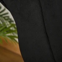 Homcom Canapea șezlong cu Pernă Rotundă din Flanel,Negru, 160x56x75cm(m-11)