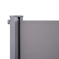 Markiza zewnętrzna zasłona przeciwsłoneczna osłona roleta boczna poliester szara 300 x 160 cm Outsunny(m-8)