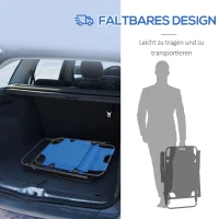 Ligbank ligstoel strandbed tuinstoel inklapbaar 2-traps kussen blauw(m-5)