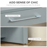 HOMCOM Console Table, Side Table with Bottom Shelf and Storage Drawers, Narrow Sofa Table, Hallway Table for Living Room, Entryway, Grey(m-5)
