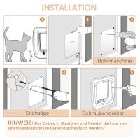 PawHut kattengrot 30 cm x 10 cm x 29 cm(m-7)