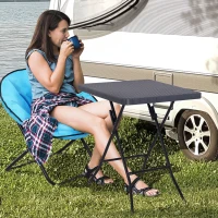 Outsunny Klaptafel inklapbare tafel tuintafel balkontafel picknicktafel campingtafel 60x60 cm(m-2)