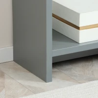 HOMCOM Console Table, Side Table with Bottom Shelf and Storage Drawers, Narrow Sofa Table, Hallway Table for Living Room, Entryway, Grey(m-8)