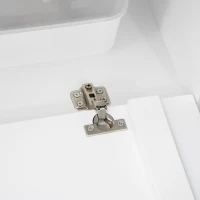 PawHut Kattenbak Kast met 2 Planken en Magnetische Deur, 2-in-1 Ontwerp, Wit(m-8)