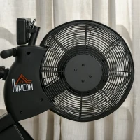 HOMCOM Wioślarz z 16 Poziomami Oporności, Składany, na Kółkach, 225 x 55 x 88cm, Stal, Czarny(m-9)