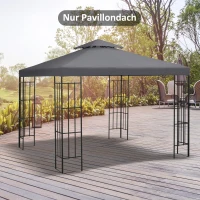 Outsunny Vervangend dak voor metalen tuinhuisje partytent tuinhuisje tuintentdak 3x3(m-2)