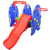 HOMCOM® Kinderrutsche Gartenrutsche Elefantenrutsche mit Schaukel(m-9)