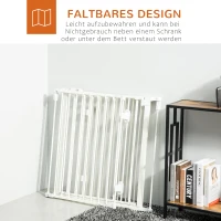 PawHut Hondenhekje met vouwdeur Wit 202,5 cm(m-6)