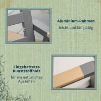 Outsunny zitgroep 7 stuks. Eetkamerset met kussens Tuinmeubelset aluminium kunststof(m-5)