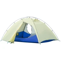 Outsunny kampeertent 2-persoons tent koepeltent PU3000mm licht aluminium crème(m-1)