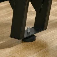 HOMCOM Wioślarz z 16 Poziomami Oporności, Składany, na Kółkach, 225 x 55 x 88cm, Stal, Czarny(m-8)