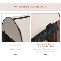 PawHut Geantă Trasport pentru Câini și Pisici Pliabilă, Culoarea cafelei, 61x46x51cm(m-5)