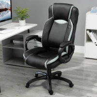 Vinsetto Ergonomic Executive Office Chair PU Leather Black and White(m-8)