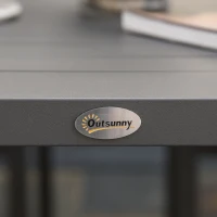 Outsunny zitgroep 7 stuks. Eetkamerset met kussens Tuinmeubelset aluminium kunststof(m-9)