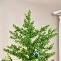 HOMCOM Árvore de Natal Artificial 210cm Ignífugo com 616 Ramos Folhas de PVC Base Dobrável e Suporte Metálico Verde(m-9)