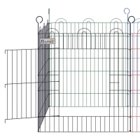 PawHut Parque para Animais de Estimação Dobrável para Cães com 6 Painéis para Jardim Interior e Pátio Exterior Ø120x60 cm Multicor(m-11)
