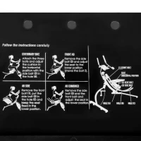 HOMCOM 2-In-1 Abs Trainer and Exercise Bike, with Adjustable Height and Resistance(m-8)