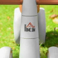 HOMCOM Bici senza Pedali per Bambini 1-3 Anni con Doppie Ruote, Gioco Cavalcabile in Lega di Alluminio, 60x24x37cm, Marrone Verde(m-8)