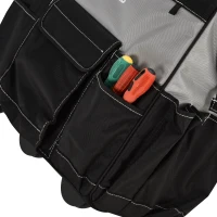 DURHAND® Werkzeugtrolley leer Werkzeugtaschen-Set mit Rollen 3-Größe Oxford-Gewebe(m-8)