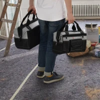 DURHAND® Werkzeugtrolley leer Werkzeugtaschen-Set mit Rollen 3-Größe Oxford-Gewebe(m-10)