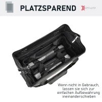 DURHAND® Werkzeugtrolley leer Werkzeugtaschen-Set mit Rollen 3-Größe Oxford-Gewebe(m-4)