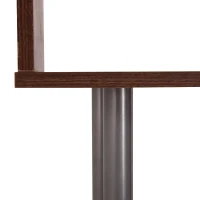 Homcom Biblioteca de Perete in Lemn, Castaniu, 80x30x145cm(m-8)