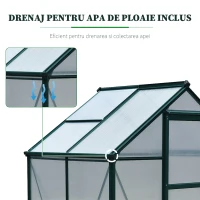 Outsunny sera pentru plante pentru utilizare in curte/in aer liber, cu fereastra si usa, cadru din aluminiu, placa de calculator(m-7)