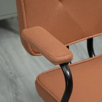 Vinsetto Office Chair with Casters Swivel Desk Chair for Office Height Adjustable with Tilt Function 360° Rotation Foam Brown 61 x 58 x 82-91 cm(m-9)