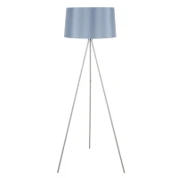 HOMCOM® Stehlampe Tripod Schlafzimmer Standleuchte Stehleuchte 40W Metall grau ∅48 x 156 cm(m-11)