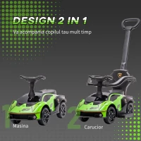 Aiyaplay Masinuta Copii 2‑in‑1 – Lamborghini Verde cu Volan & Claxon(m-4)