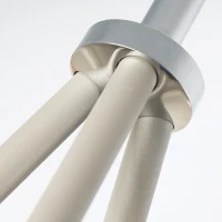 HOMCOM® Stehlampe Tripod Schlafzimmer Standleuchte Stehleuchte 40W Metall grau ∅48 x 156 cm(m-8)