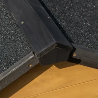 Buda dla psa PawHut z drewnem jodłowym i 2 miskami, Dach z papy asfaltowej, Odporna na warunki pogodowe, 130 x 93 x 92 cm(m-9)