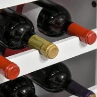 HOMCOM Aparador de Cocina Moderno con 1 Cajón y Botellero para 16 Botellas de Vino Armario Auxiliar 55x30x80 cm Blanco(m-8)