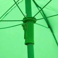 Outsunny 4-delig Kindermeubels tuin 2 klapstoelen parasol groen(m-8)